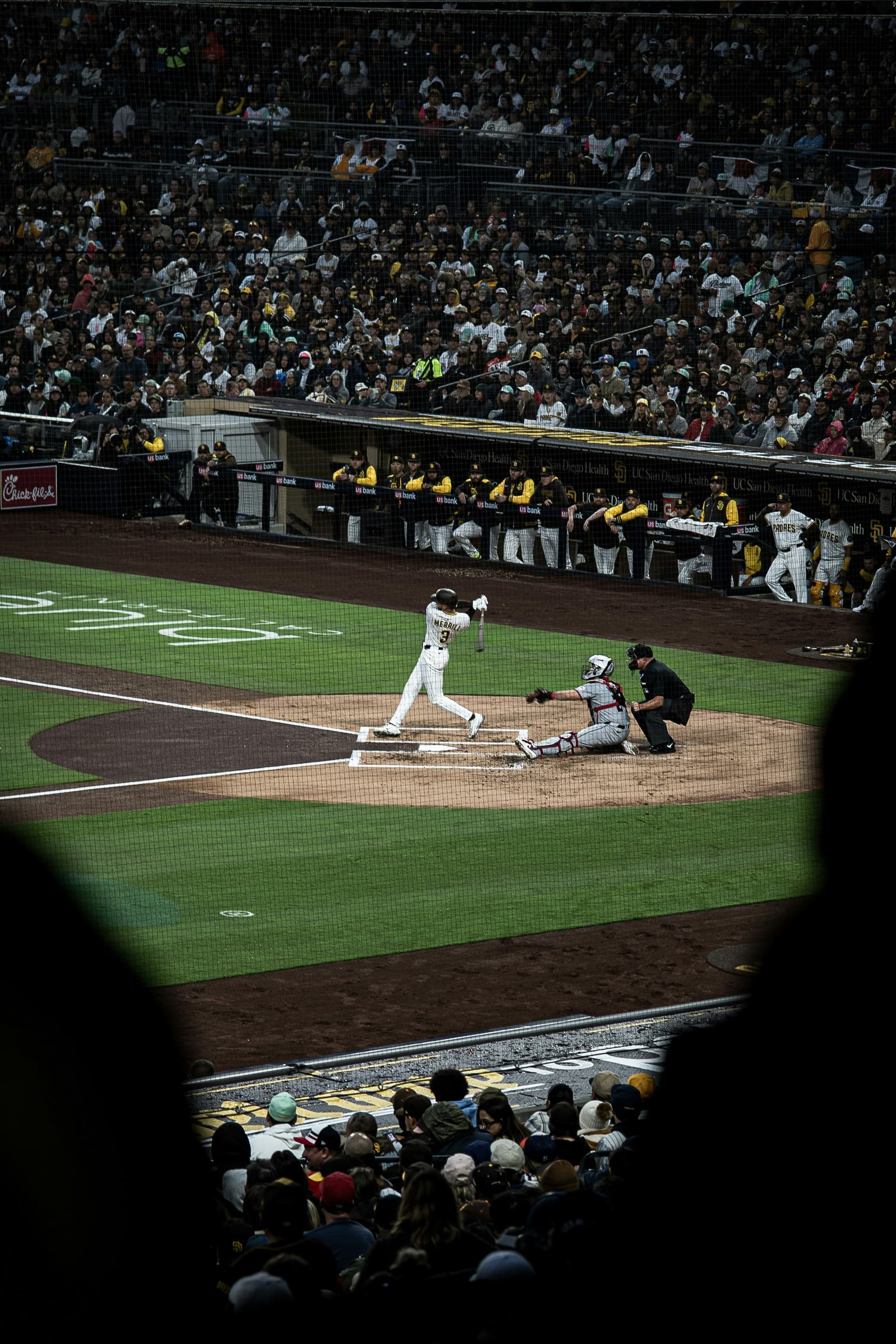 Baseball player competing on the field