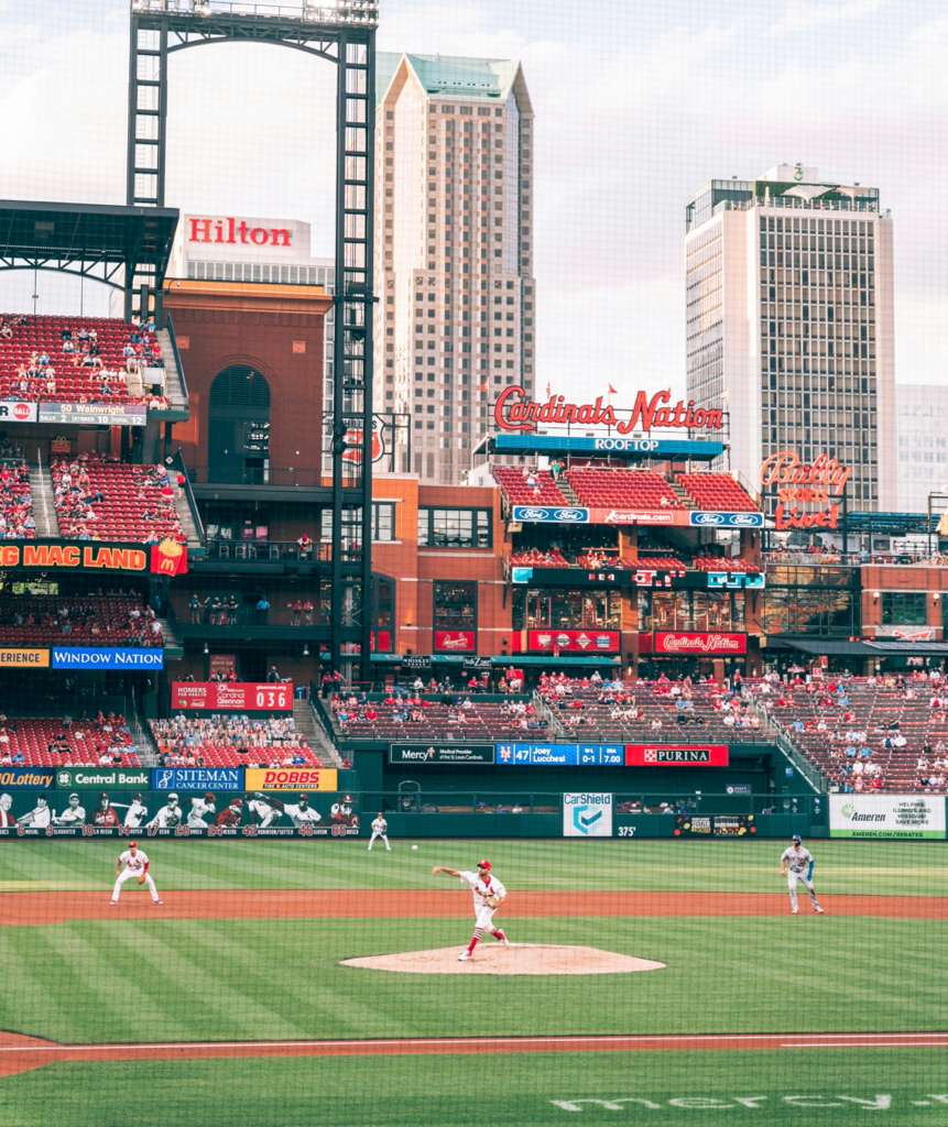 Baseball player competing on the field