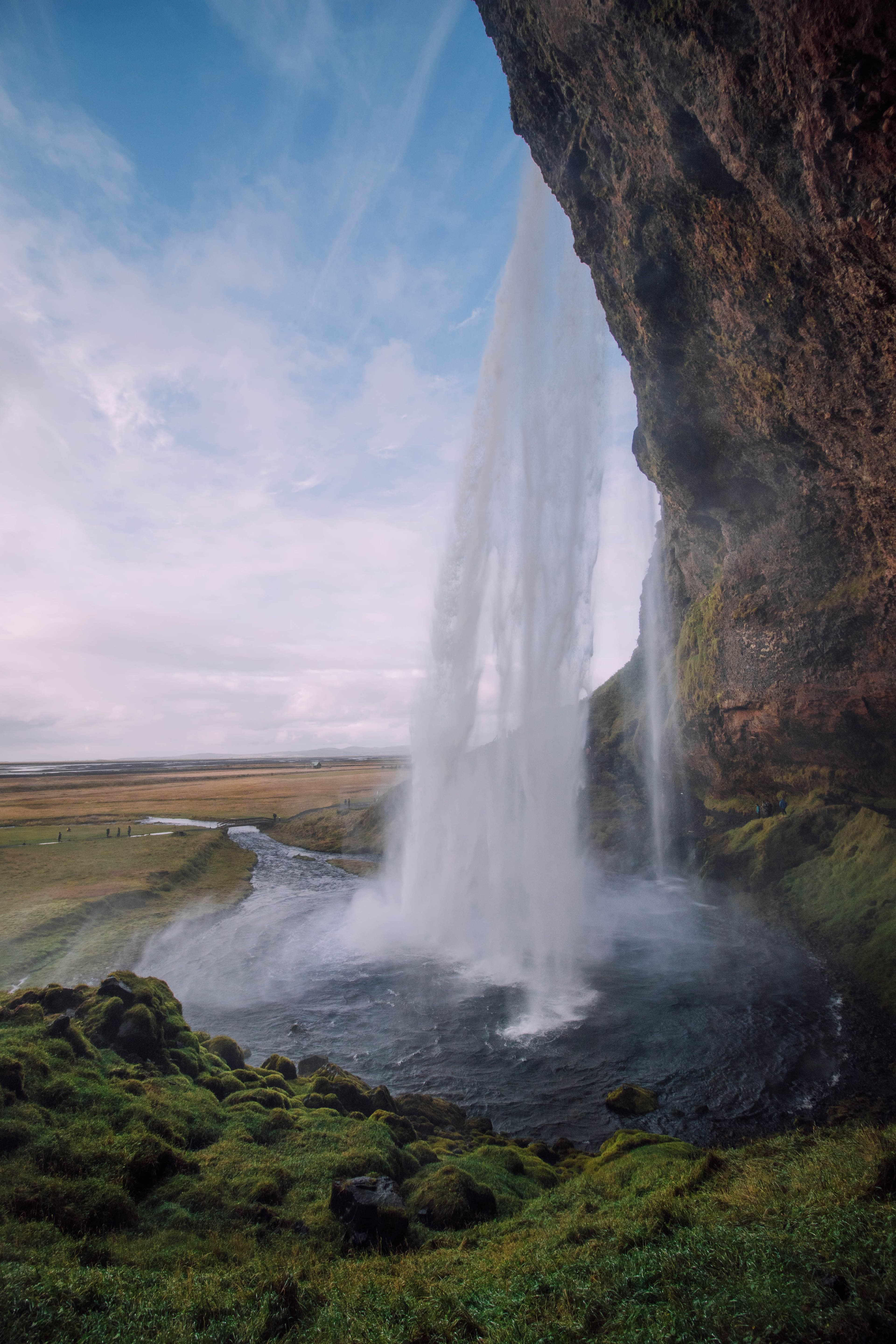 Airplane flying above the clouds